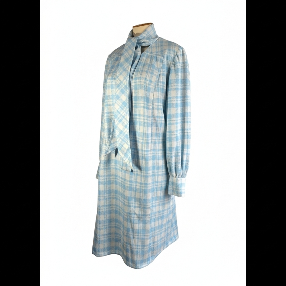Vintage Hand Made 1960's Plaid Shirt Dress - Picture 2 of 9